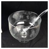 Princess House 14-Pc Crystal Punch Bowl Set With Pedestal & 12 Cups