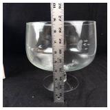 Princess House 14-Pc Crystal Punch Bowl Set With Pedestal & 12 Cups