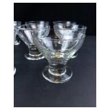 Princess House Etched Glass Footed Martini or Dessert Glasses (Lot of 8)