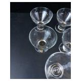 Princess House Etched Glass Footed Martini or Dessert Glasses (Lot of 8)