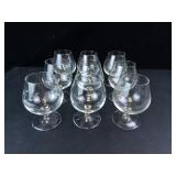Princess House Heritage Etched Brandy Snifters (Lot of 9)