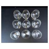 Princess House Heritage Etched Brandy Snifters (Lot of 9)