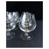 Princess House Heritage Etched Brandy Snifters (Lot of 9)