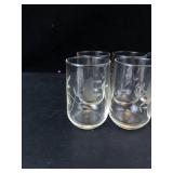 Princess House Heritage Etched Crystal Beverage Glasses (Set of 6)
