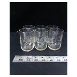 Princess House Heritage Etched Crystal Beverage Glasses (Set of 6)