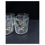 Princess House Heritage Etched Glass Mugs (Lot of 4)