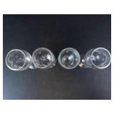 Princess House Heritage Etched Crystal Wine Glasses (Lot of 4)