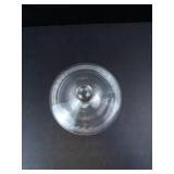 Princess House Heritage Pattern Crystal Compote Dish with Lid