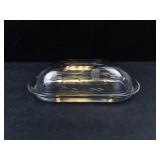 Princess House Heritage Crystal Glass Butter Dish - Vintage