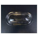 Princess House Heritage Crystal Glass Butter Dish - Vintage