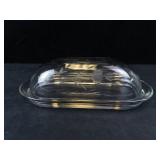 Princess House Heritage Crystal Glass Butter Dish - Vintage