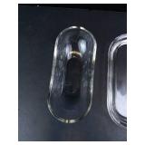 Princess House Heritage Crystal Glass Butter Dish - Vintage