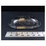 Princess House Heritage Crystal Glass Butter Dish - Vintage