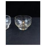Princess House Heritage Pattern Crystal Creamer & Sugar Bowl Set (Lot of 3)
