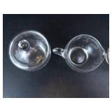 Princess House Heritage Pattern Crystal Creamer & Sugar Bowl Set (Lot of 3)