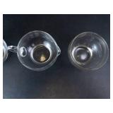 Princess House Heritage Pattern Crystal Creamer & Sugar Bowl Set (Lot of 3)