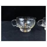 Princess House Crystal Teacups with Leaf Pattern (Lot of 2)
