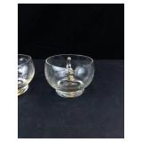 Princess House Crystal Teacups with Leaf Pattern (Lot of 2)