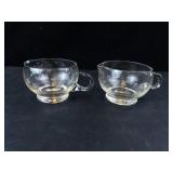 Princess House Crystal Teacups with Leaf Pattern (Lot of 2)