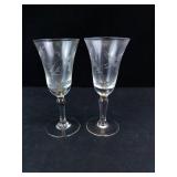 Princess House Etched Goblets (Lot of 2)
