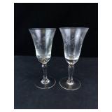 Princess House Etched Goblets (Lot of 2)