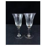Princess House Etched Goblets (Lot of 2)