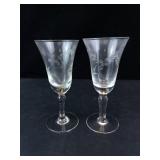 Princess House Etched Goblets (Lot of 2)