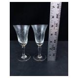 Princess House Etched Goblets (Lot of 2)