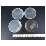 Princess House Glass Bowls with Lids - Etched Leaf Pattern (Set of 4)
