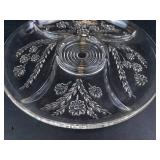 Princess House Clear Crystal Floral Pattern Centerpiece Bowl