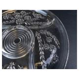 Princess House Clear Crystal Floral Pattern Centerpiece Bowl