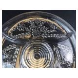 Princess House Clear Crystal Floral Pattern Centerpiece Bowl