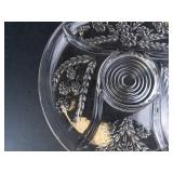 Princess House Clear Crystal Floral Pattern Centerpiece Bowl