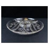 Princess House Clear Crystal Floral Pattern Centerpiece Bowl