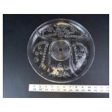 Princess House Clear Crystal Floral Pattern Centerpiece Bowl