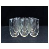 Princess House Etched Glass Tumblers - Leaf Pattern