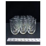 Princess House Etched Glass Tumblers - Leaf Pattern