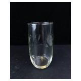 Princess House Etched Glass Tumblers - Leaf Pattern