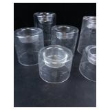 Princess House Etched Crystal Tealight Holders (Assorted Heights)