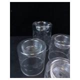 Princess House Etched Crystal Tealight Holders (Assorted Heights)