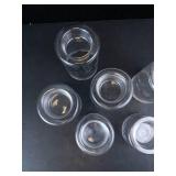 Princess House Etched Crystal Tealight Holders (Assorted Heights)