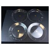 Princess House 4 Crystal Dinner Plates Made in France (Lot of 4)