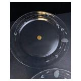 Princess House 4 Crystal Dinner Plates Made in France (Lot of 4)