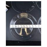 Princess House 4 Crystal Dinner Plates Made in France (Lot of 4)