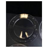 Princess House 4 Crystal Dinner Plates Made in France (Lot of 4)