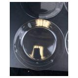 Princess House 4 Crystal Dinner Plates Made in France (Lot of 4)