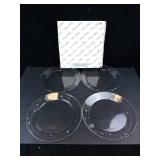 Princess House 4 Crystal Dinner Plates Made in France (Lot of 4)
