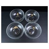 Princess House Leaf-Etched Crystal Bowls (Lot of 4)
