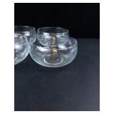 Princess House Leaf-Etched Crystal Bowls (Lot of 4)