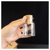 Princess House Crystal Etched Jars with Cork Stopper (Lot of 5)